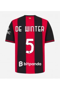 AC Milan Koni De Winter #5 Fotballdrakt Hjemme Klær 2026-27 Korte ermer